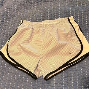 Women's Blue and White Striped Shorts